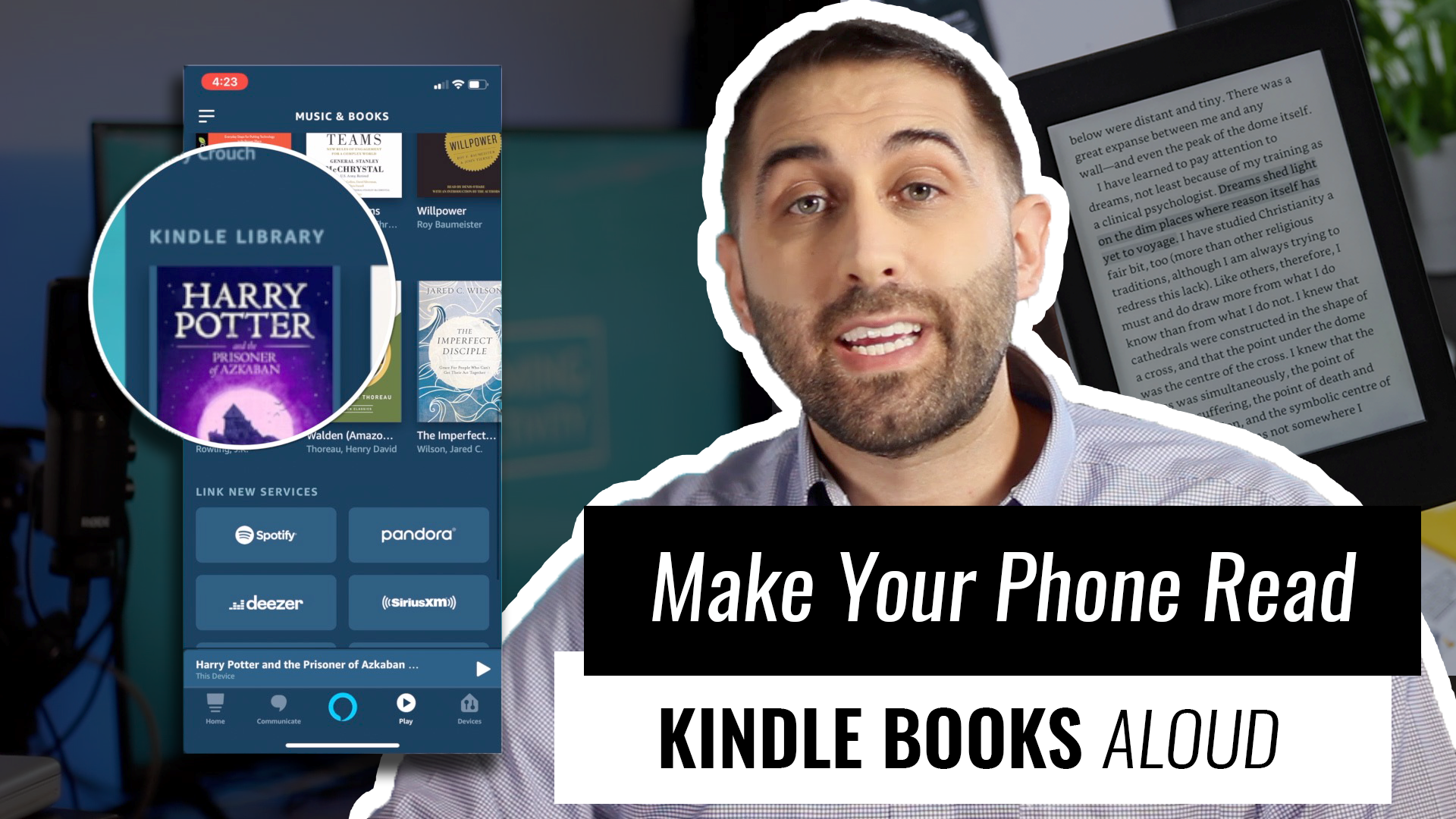 how to get a kindle book on iphone